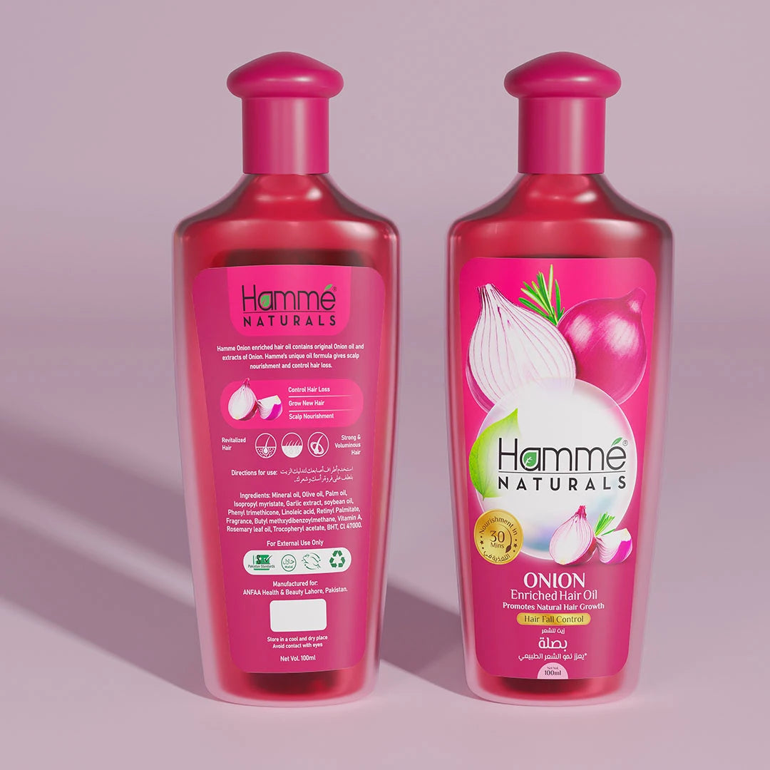 Onion Enriched Hair Oil - Hammé - Makes You Stand out - Onion enriched hair oil, which benefits for hair health and nourishment