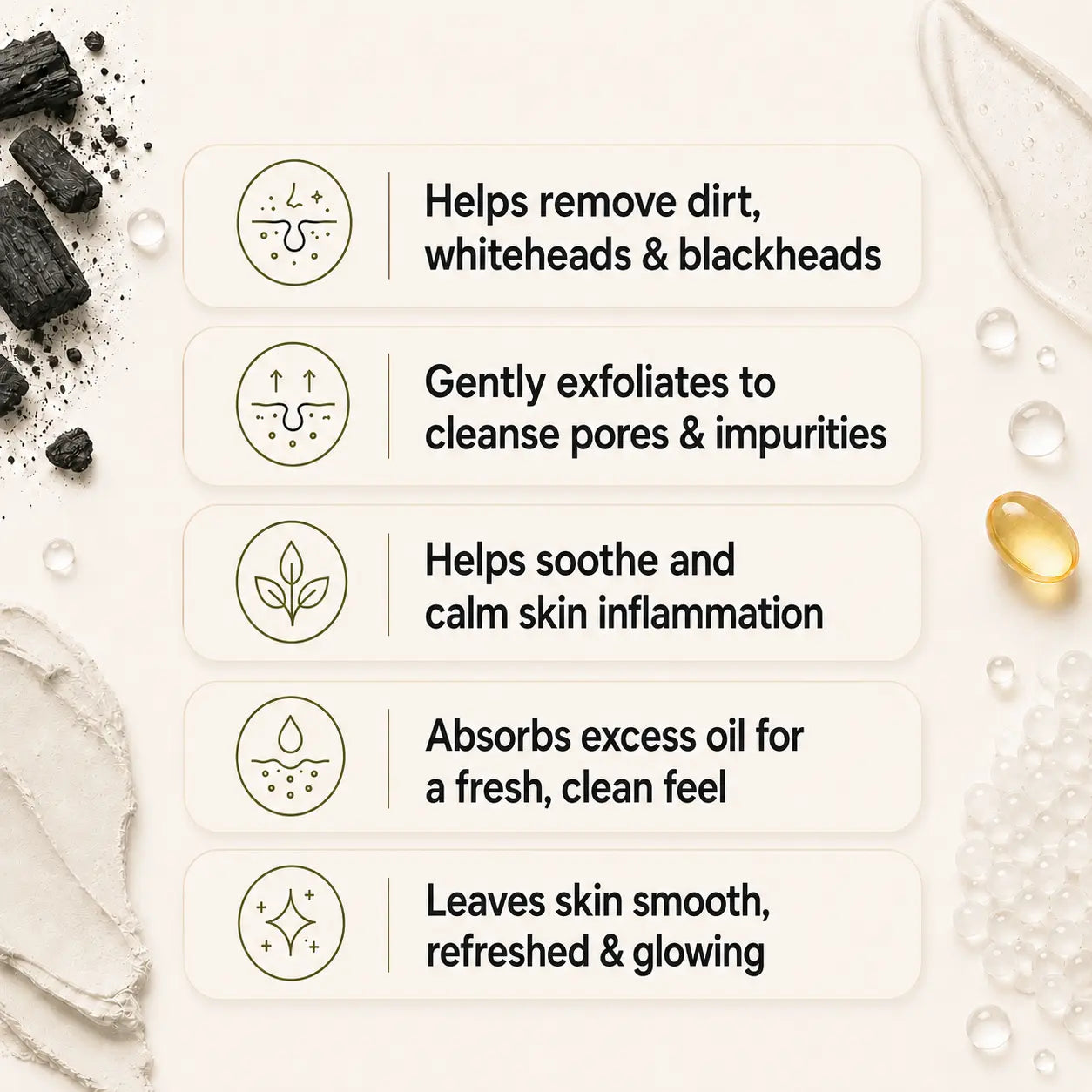 Activated Charcoal Face Cleanser Scrub
