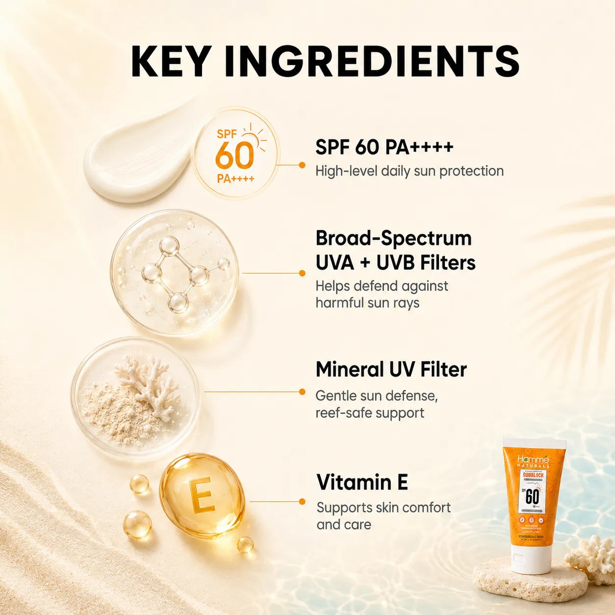 Sunblock SPF 60 with UV filter