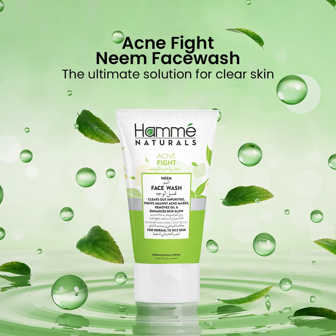 Acne Fight Neem Face Wash - Hammé - Makes You Stand out  - Neem face wash designed to combat acne, promoting clearer skin and a refreshed complexion