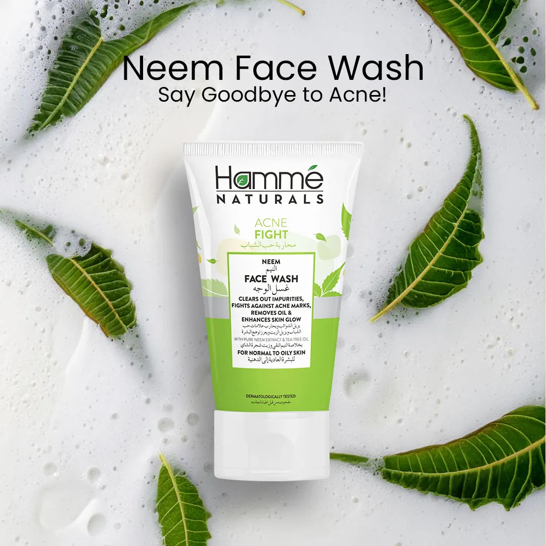 Acne Fight Neem Face Wash - Hammé - Makes You Stand out  - Neem face wash designed to combat acne, promoting clearer skin and a refreshed complexion