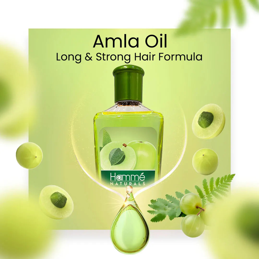 Amla Enriched Hair Oil - Hammé - Makes You Stand out  - Amla oil, abundant in vitamins, serves as a natural remedy for addressing hair problems