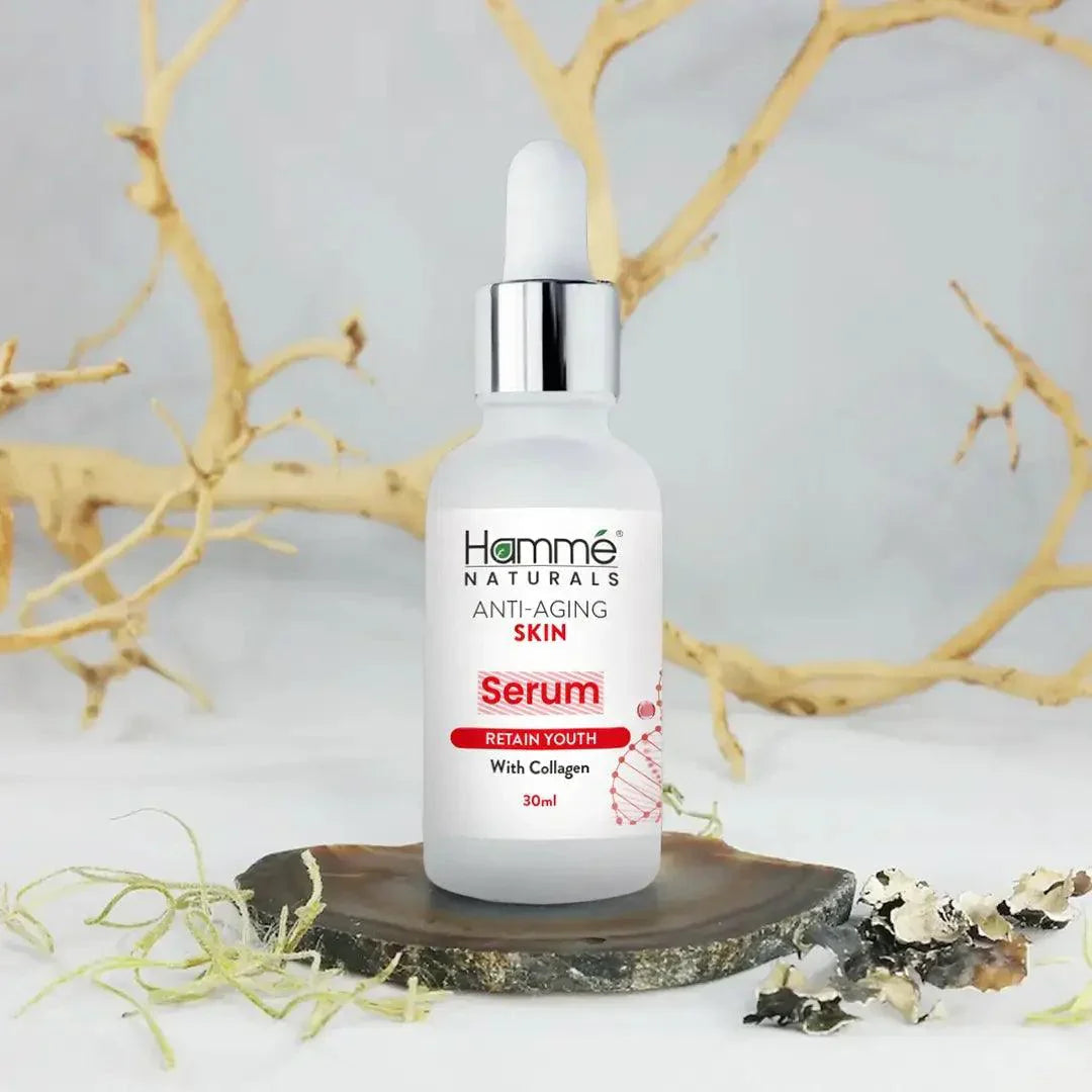 Anti-Aging Serum - Hammé - Makes You Stand out  - A bottle of anti-aging serum showcasing its key ingredients, emphasizing skincare benefits and youthful appearance