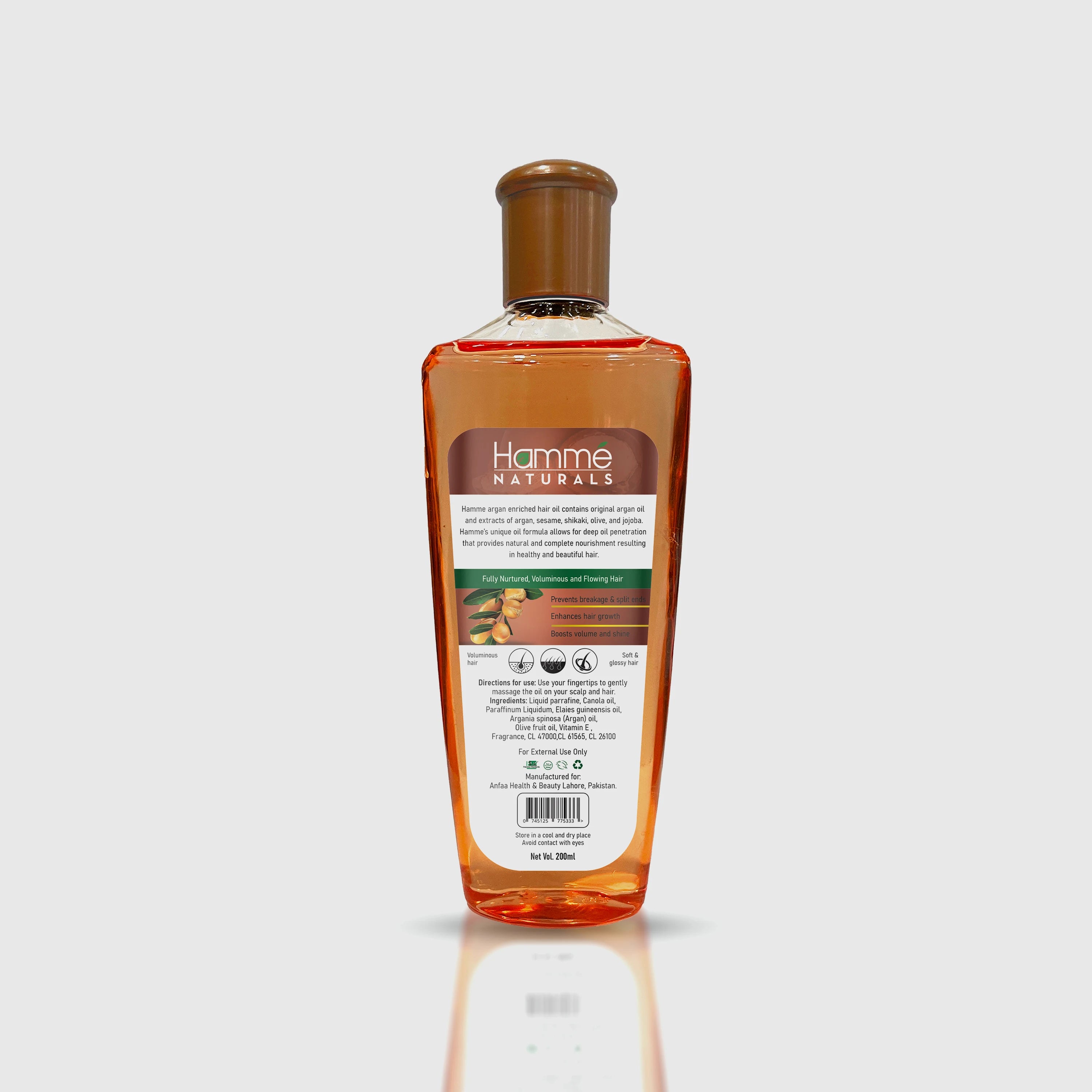 Argan Enriched Hair Oil - Hammé - Makes You Stand out  - Argan oil, a natural oil, is beneficial for nourishing and moisturizing both hair