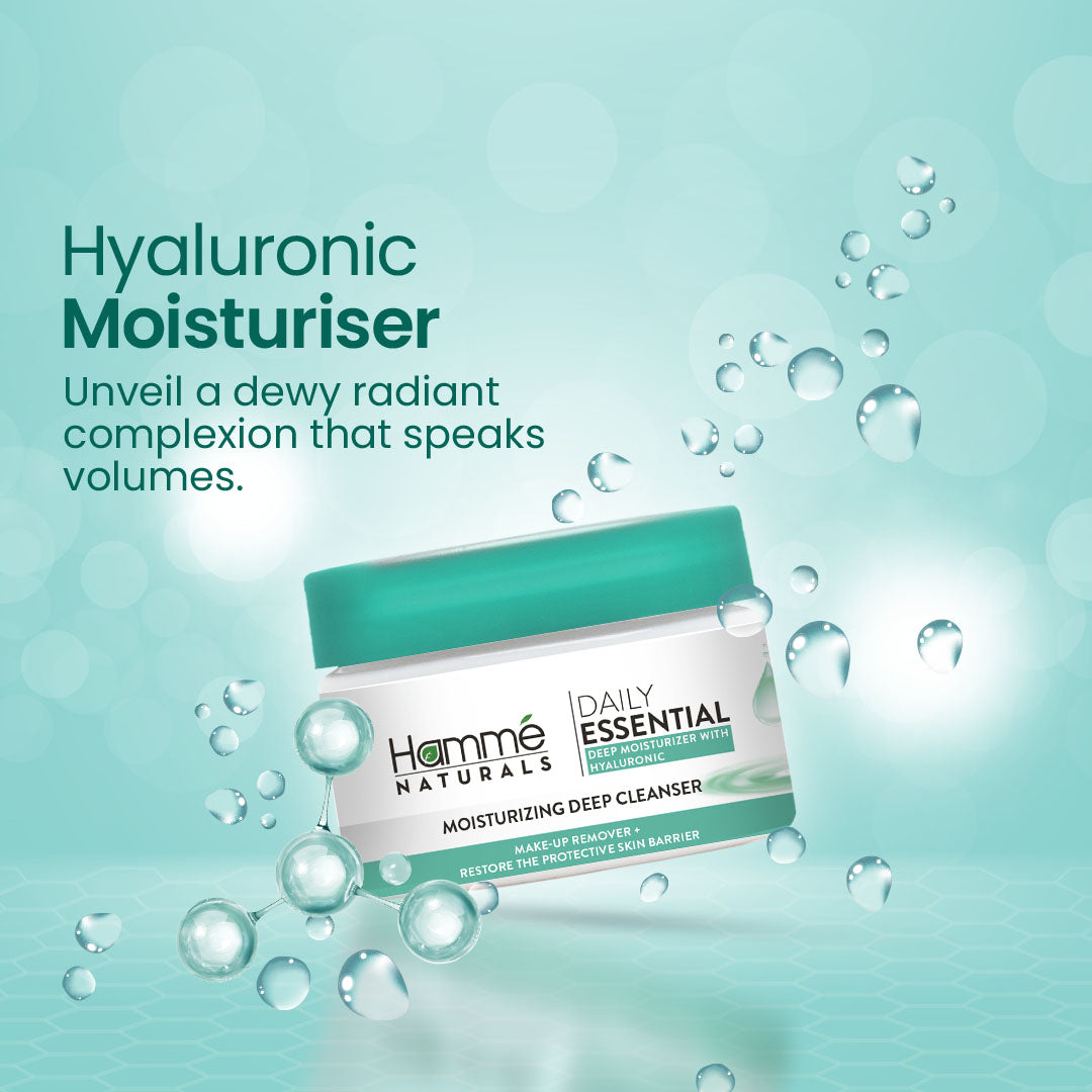 Deep Moisturizer With Hyaluronic - Hammé - Makes You Stand out  - A bottle labeled "Deep Moisturiser with Hyaluronic," highlighting the product's deep hydration benefits