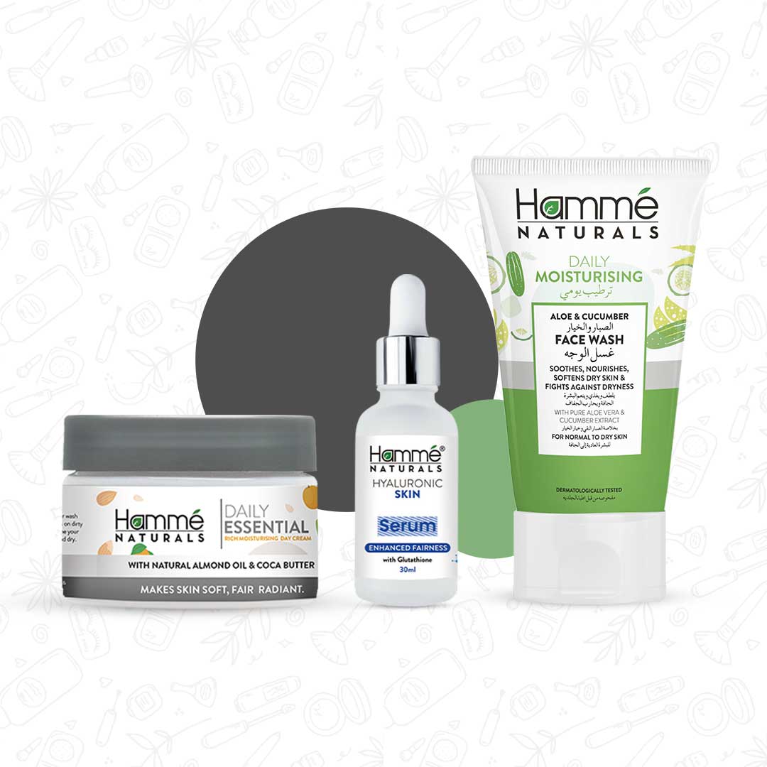 Silk Skin Trio - Hammé - Makes You Stand out  - Hamme Naturals Silk Skin Trio includes a moisturizer, serum, and face wash for radiant and healthy skin