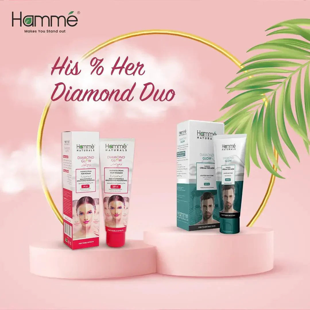 His & Her Diamond Duo - Hammé - Makes You Stand out  - Two boxes of Hamme Diamond Duo displayed side by side, showcasing their elegant packaging and luxurious design